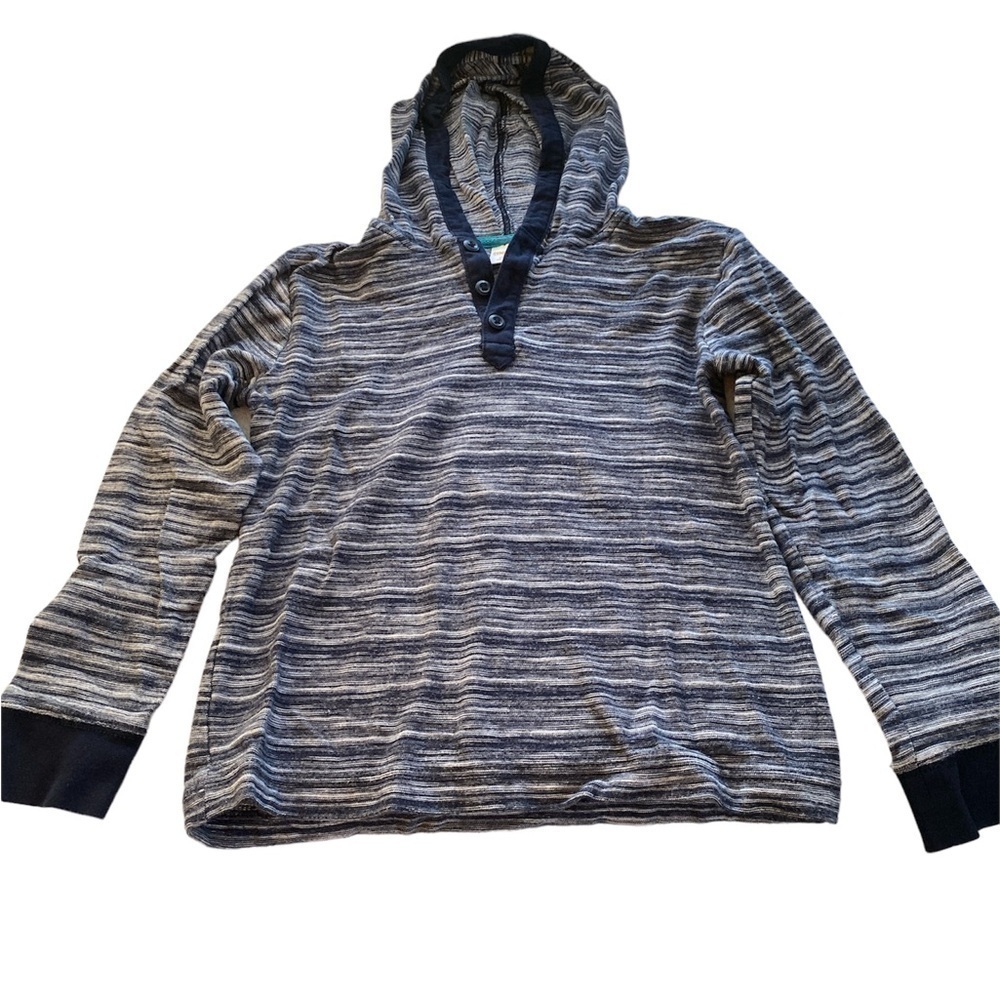 Gymboree hooded pullover shirt long sleeve 3 button front size medium 7-8